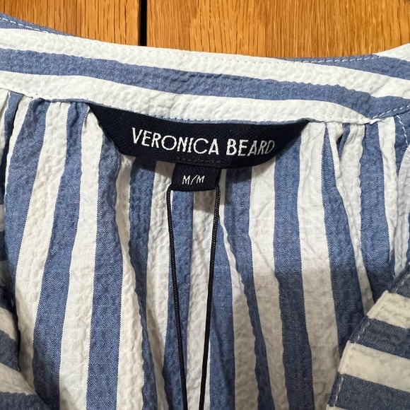 Veronica Beard Judith Striped Cotton Blouse - Picture 9 of 11